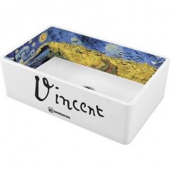 Мойка OMOIKIRI MIKURA 76-Vangogh Natceramic/white